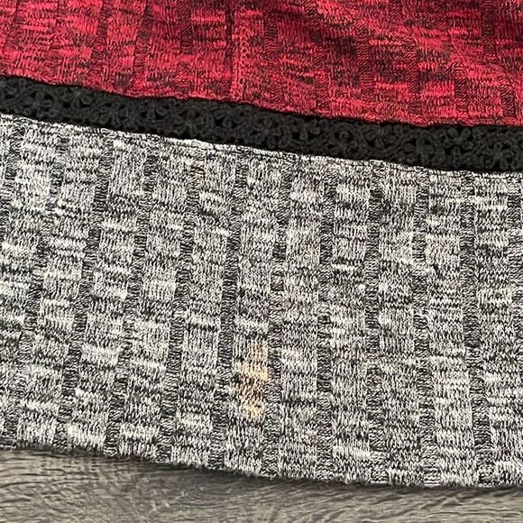 Signature by Robbie Bee Women's Cowl Neck Sweater Dress Red Black Size‎ PM - Picture 9 of 11